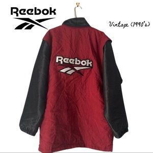 Vintage Reebok Windbreaker (1990’s) Color-Block Red & Black